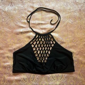 Black Halter Bikini Top